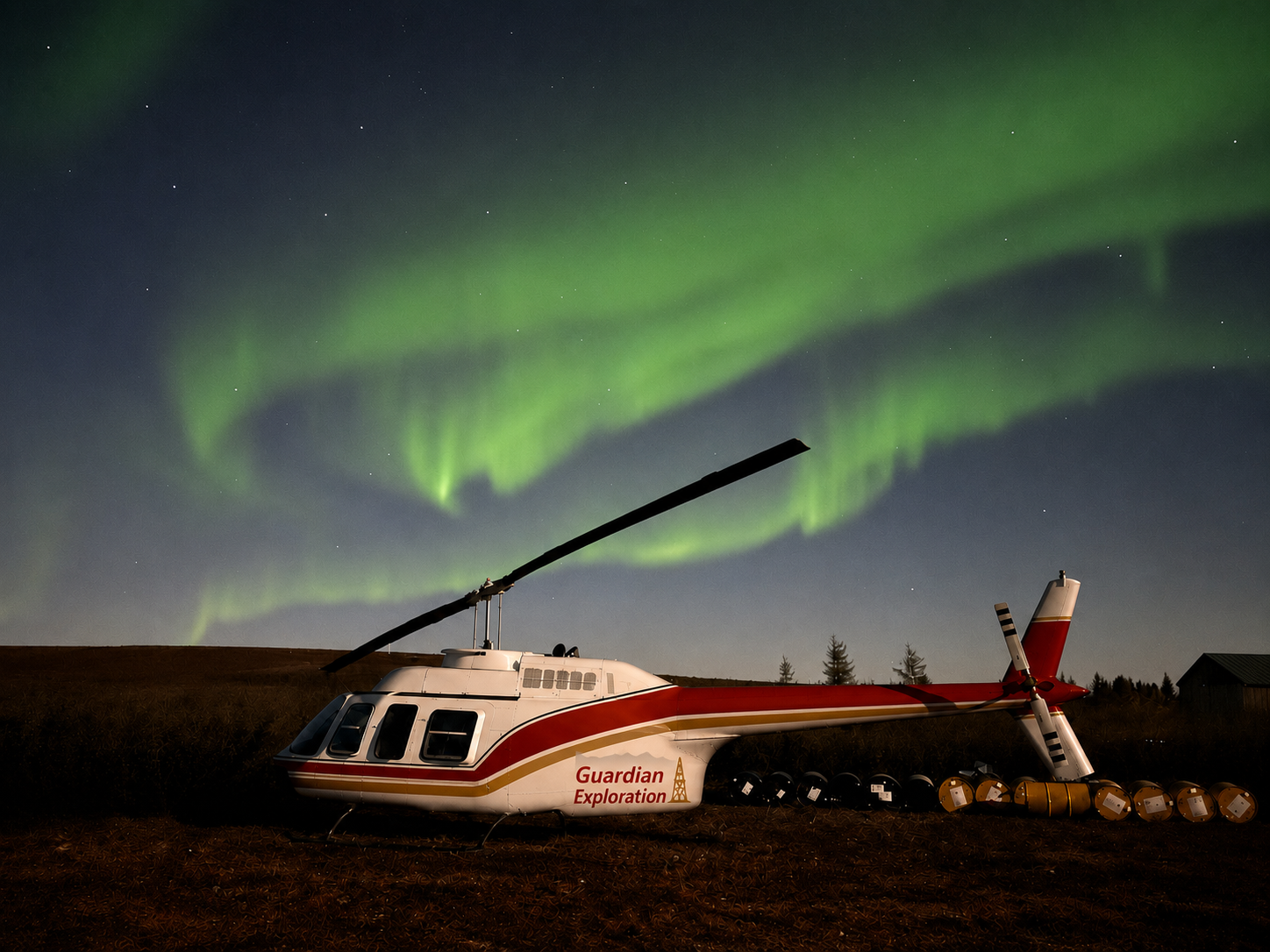 Guardian Helicopter with Red Gold